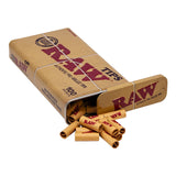 RAW Natural Unrefined 100 Tip Pre-rolled Tin Display Of 6