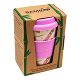 Pink and Gold Feathers Bamboo Mug