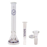 Purple Karma Series 9mm Thick Beaker 18 Inches Bong By Soul Glass