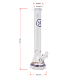 Purple Karma Series 9mm Thick Beaker 18 Inches Bong By Soul Glass