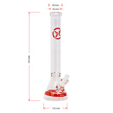 Red Karma Series 9mm Thick Beaker 18 Inches Bong By Soul Glass