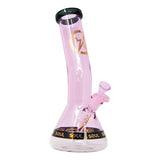 Pink Specter Series 12 Inches Bent Neck Beaker Bong by Soul Glass