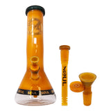 Espresso Specter Series 12 Inches Bent Neck Beaker Bong by Soul Glass