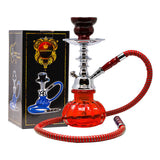Red Pumpkin Glass Hookah 11 Inches