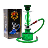 Fish Bone Green Glass Hookah 12 Inches