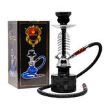 Fish Bone Black Glass Hookah 12 Inches