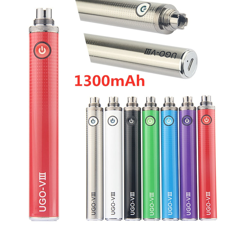 1300mah 510 Thread Vape Mod Pen Rechargeable Battery UGO V3 Vaporizer Da'Bong Smoke Accessories 1300mah 510 Thread Vape Mod Pen Rechargeable Battery UGO V3 Vaporizer Da'Bong Smoke Accessories