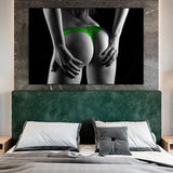 Canvas Prints Nude Woman Wine Glass Painting Black White Sexy Girl Posters Wall Art Modern Pictures for Living Room Home Decor