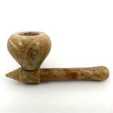 HAND MADE FERRET SHAPED STONE PIPE