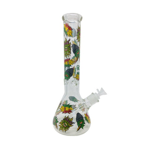 Rasta Toke 9mm Thick Glass Bong 14"