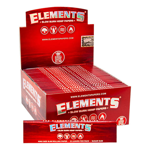Elements Red Slow Burning Hemp Papers King Size