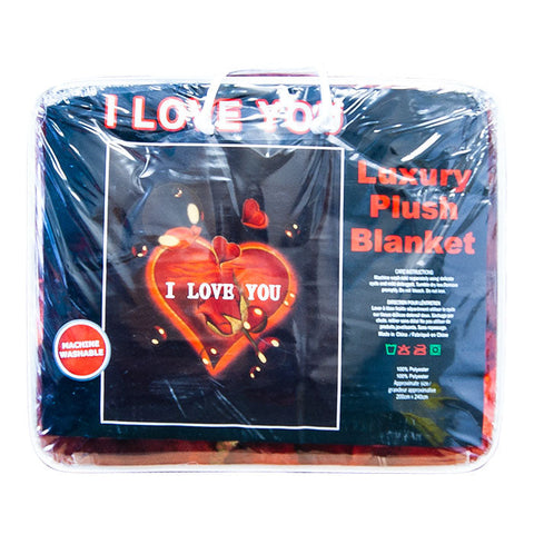 I Love You Queen Size Plush Blanket