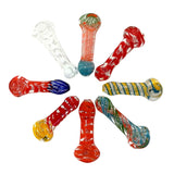Multi Color Inside Out Glass Smoking Pipe 3 Inches