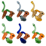 Amber Double Chamber Glass Bubbler
