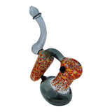 Black Double Chamber Glass Bubbler