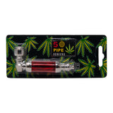 Heavy Long See Through Smoking Metal Pipe 6Inches