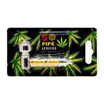 Assorted Cannabis Leaf Metal Pipe 4 Inches