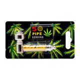 Assorted Cannabis Leaf Metal Pipe 4 Inches
