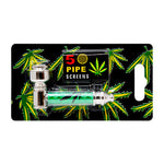 Assorted Cannabis Leaf Metal Pipe 4 Inches