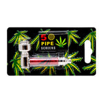 Assorted Cannabis Leaf Metal Pipe 4 Inches