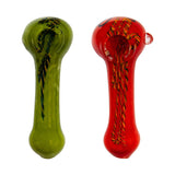 Rope Design Frit Work Colored Glass Pipe 4 Inches