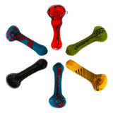 Multi Color Inside Out Frit work Glass Pipe 4 Inches