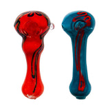Multi Color Inside Out Frit work Glass Pipe 4 Inches