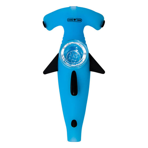 Shark Silicone Blue Hand Pipe