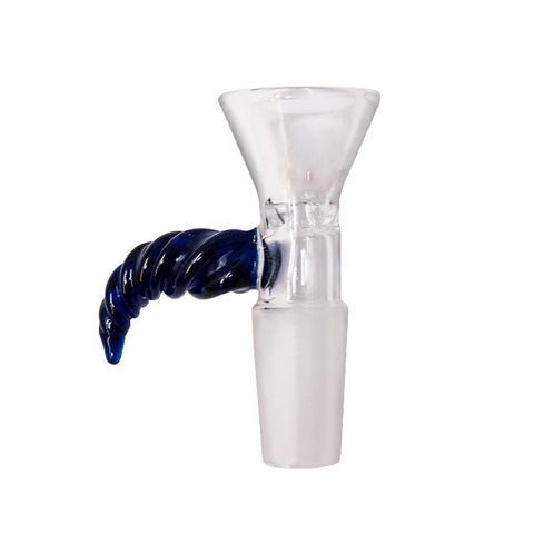 Blue Glass Bowl With Twist Handle