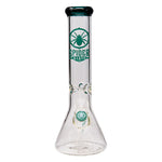 Teal Green Spider Glass Bong 12 Inches