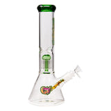 Ganjavibes Tree Percolator Green Glass Bong 12 Inches