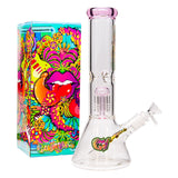 Ganjavibes Tree Percolator Pink Glass Bong 12 Inches