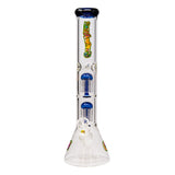 Ganjavibes Double Tree Percolator Blue Glass Bong 14 Inches