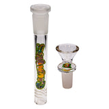 Ganjavibes Double Tree Percolator Green Glass Bong 14 Inches
