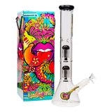 Ganjavibes Double Tree Percolator Grey Glass Bong 14 Inches