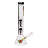 Ganjavibes Double Tree Percolator Grey Glass Bong 14 Inches