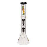 Ganjavibes Double Tree Percolator Grey Glass Bong 14 Inches