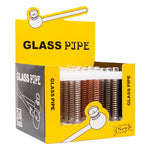 Spring Design 5 Inches Glass Pipe With Metal Bowl