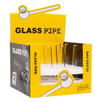 Clear Glass Pipe 5 Inches With Metal Bowl