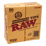 RAW PERFORATED WIDE TIPS 50 PER BOX
