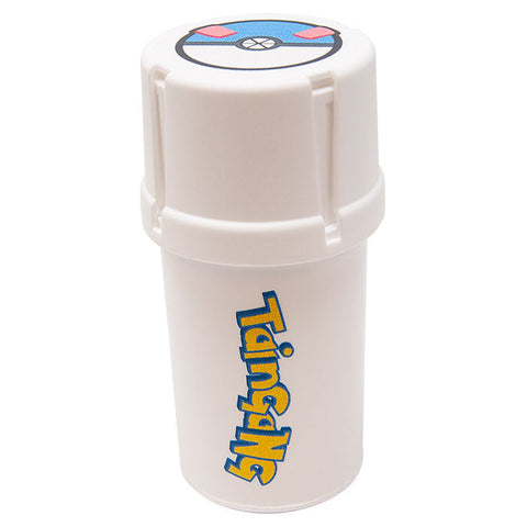 White & Blue Medtainer Smokeymon Smell Proof Storage And Grinder