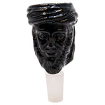 Turban Guy dark black glass bowl 14mm