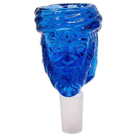 Turban Guy Cool Blue Glass Bowl 14 Mm