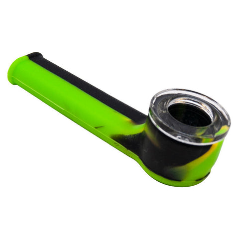 CANNATONIK Black Silicone PIPE WITH GLASS BOWL