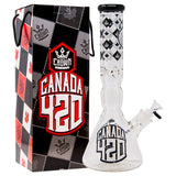 Crown Glass 14 Inches Black  Canada 420 Bong