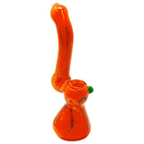Orange Glass Bubbler with Rope Design 7 Inches