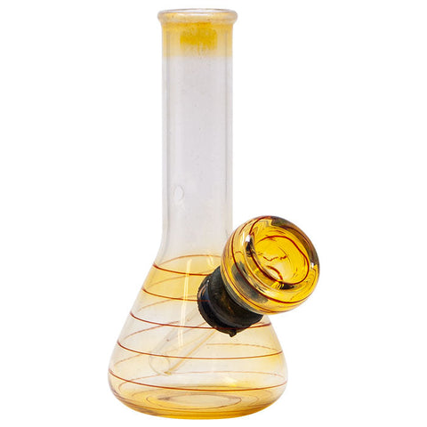Color Changing Yellow Mini Travel Bong 4 Inches