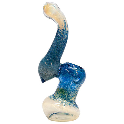 Blue and White Glass Bubbler