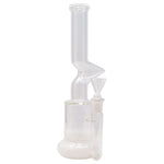 Straight White Honey Comb Glass Bong