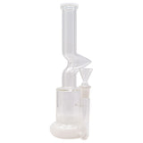 Straight White Honey Comb Glass Bong